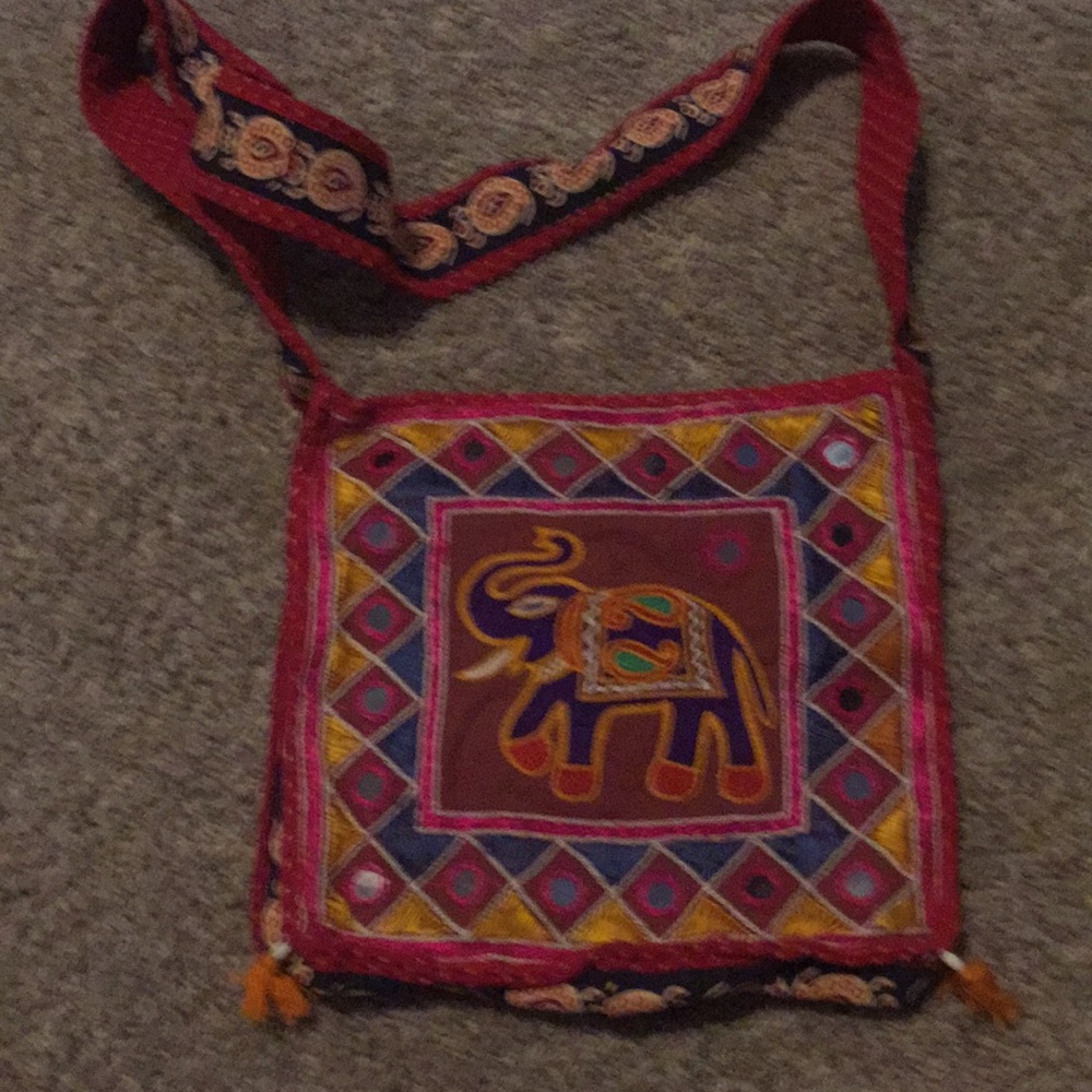 Boho elephant purse